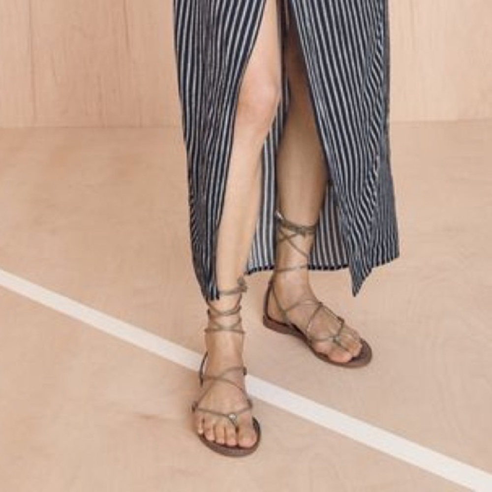 Madewell boardwalk lace-up sandals